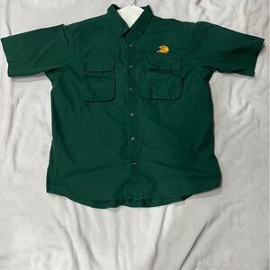 Men's Green Short Sleeve Fishing Shirt